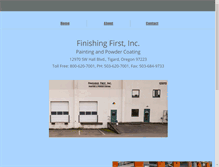 Tablet Screenshot of finishingfirstinc.com